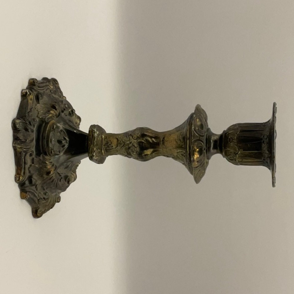 Vintage Candle Holder - Made In Japan - Bronze - Mid 1900s